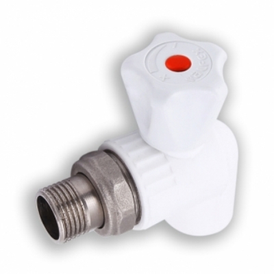 Кран шаровый d 20х1/2" со сгоном, угловой, полипропилен купить в СОМ