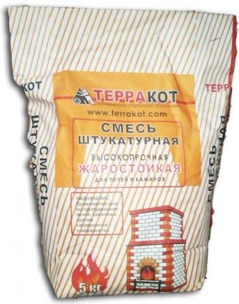 Штукатурка жаростойкая Терракот, 5 кг купить в СОМ