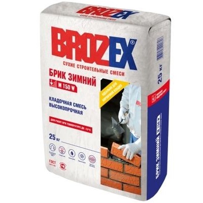 Смесь монтажно-кладочная зимняя Brozex М150, 25 кг купить в СОМ