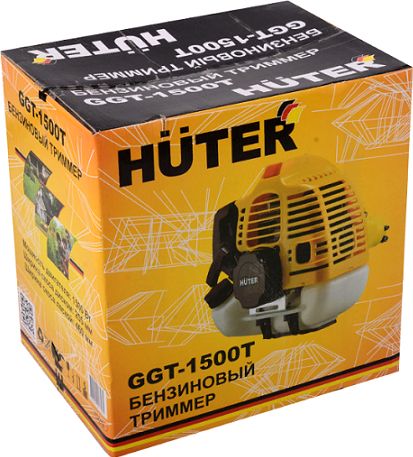 Триммер бензиновый HUTER GGT-1500T, 1500Вт, неразборная штанга, ремень, леска, нож купить в СОМ