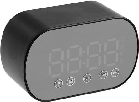 Будильник электронный USB, Bluetooth карта памяти чёрный купить в СОМ