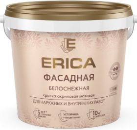 Краска акриловая Erica, фасадная, 1.4 кг купить в СОМ