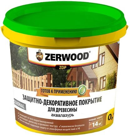 Антисептик Zerwood ZDP Аквалазурь, бесцветный, 0.9 кг купить в СОМ