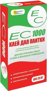 Клей для плитки ЕС 1000, 25 кг купить в СОМ