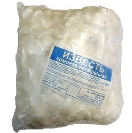 Известь комковая, негашеная, 3 кг купить в СОМ