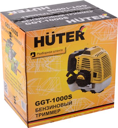 Триммер бензиновый HUTER GGT-1000S, 1000 Вт, разборная штанга, ремень, леска, нож купить в СОМ