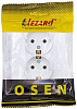Механизм розетки  LEZARD OSEN Осень 2 гнезда, с заземлением, белая купить в СОМ