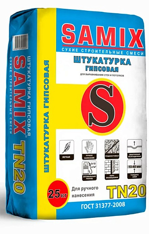 Штукатурка SAMIX ТN-20, гипсовая, 25 кг купить в СОМ