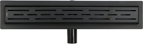 Желоб водоотводящий Azario AZT3BLACK500 D40 L=500 мм, металл, поворот 360°, с решеткой, черный купить в СОМ