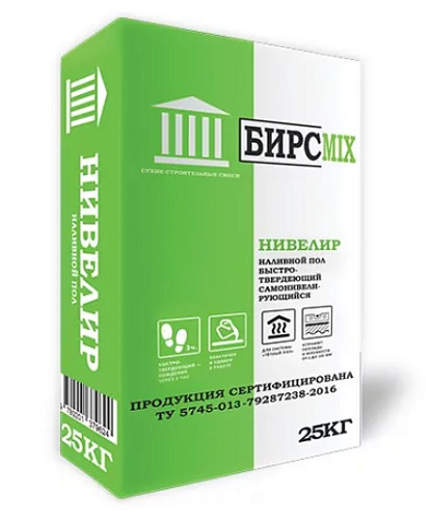 Наливной пол БИРСMIX НИВЕЛИР, 20 кг купить в СОМ
