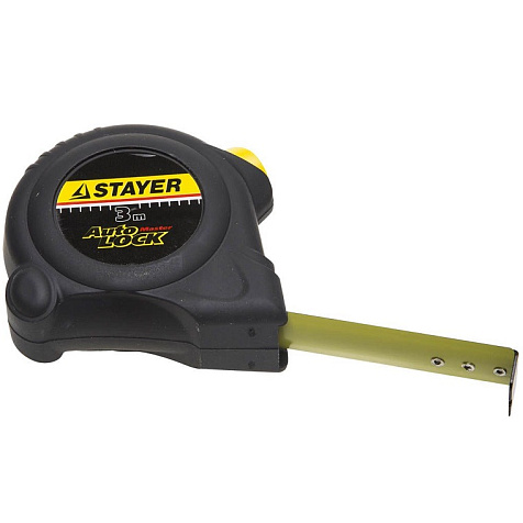 Рулетка STAYER AUTOLOCK, 3м х16мм купить в СОМ
