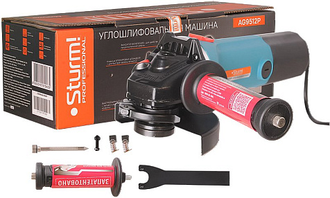 Машина углошлифовальная STURM AG 9512P, 125мм, 1000Вт купить в СОМ