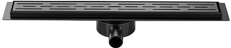 Желоб водоотводящий Azario AZT3BLACK500 D40 L=500 мм, металл, поворот 360°, с решеткой, черный купить в СОМ