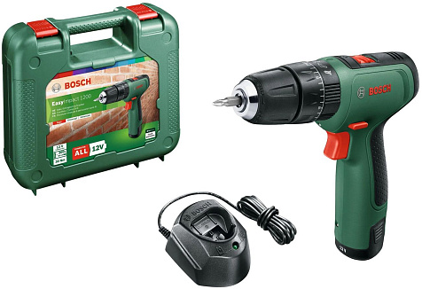 Шуруповерт BOSCH EasyImpact 1200, 12В, Li-ion, 1.5 А/ч, ударный купить в СОМ