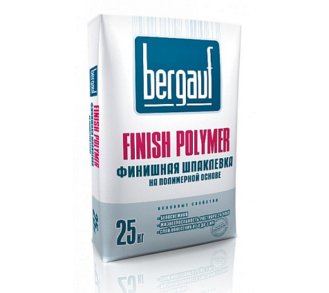 Шпатлевка полимерная Bergauf Finish Polymer, белая, 25 кг купить в СОМ