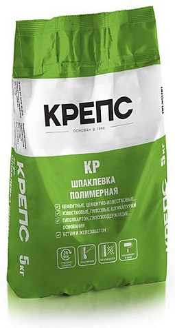 Шпаклевка полимерная КРЕПС КР, финишная, белая, 5 кг купить в СОМ