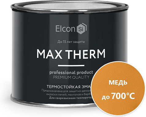 Эмаль термостойкая (700С) Elcon, медь, 0.4 кг купить в СОМ