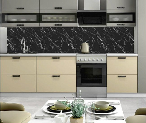 Фартук кухонный АБС Базис, Крестола Black (Блэк), 3000х600х0,75мм купить в СОМ
