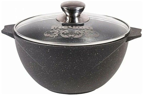 Казан Granit black Мечта 4л АП стеклянная крышка 54802 купить в СОМ