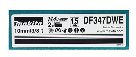 Шуруповерт MAKITA DF 347 DWE, 14.4 В, Li-ion, 1.5 А/ч купить в СОМ