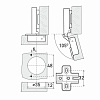 Петля мебельная накладная StahlBuro 362 А Slide-On 2шт., хром. купить в СОМ