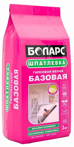 Шпатлевка гипсовая БОЛАРС БАЗОВАЯ, 3 кг купить в СОМ