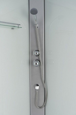 Кабина душевая Loranto CS-5180-13L F, 100 х80 х215 см, поддон 13 см, белое стекло купить в СОМ