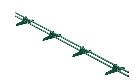 Снегозадержатель трубчатый, 3 м, зеленый мох RAL 6005 купить в СОМ