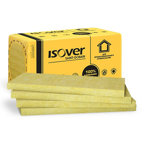Плита минеральная ISOVER Стандарт 100, 1000х600х100 мм, 4 шт, 0.24 м3 купить в СОМ
