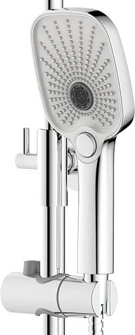 Система душевая Azario Escaro AZ-K2374GR, смеситель, тропический душ, серый графит купить в СОМ