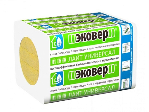 Плита минеральная ЭКОВЕР Фасад 135, 1000х600х100 мм, 3 шт, 0.18 м3 купить в СОМ