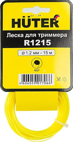 Леска для триммера HUTER круглая 1.2мм, 15м купить в СОМ