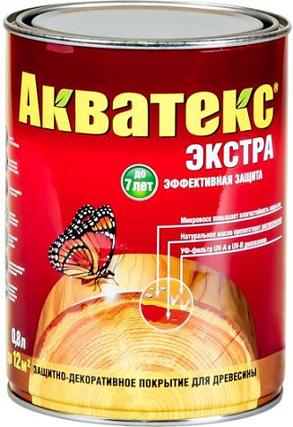 Антисептик защитно-декоративный Акватекс-Экстра, ваниль, 0.8 л купить в СОМ