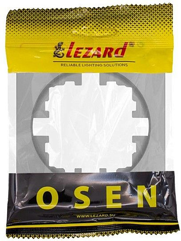 Рамка для розеток и выключателей LEZARD OSEN Осень 1м. горизонтальная, квадрат, серая матовая купить в СОМ