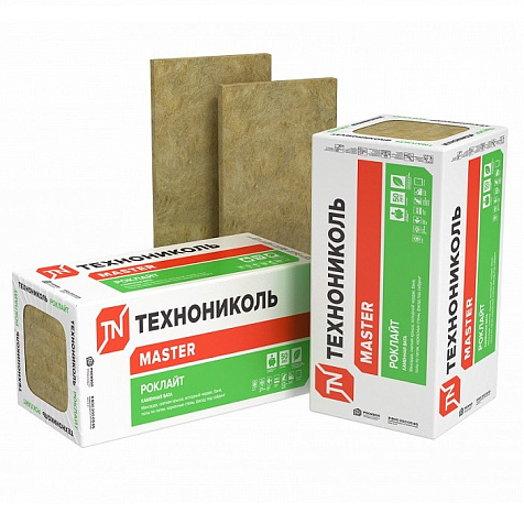 Плита минеральная ТЕХНОНИКОЛЬ Роклайт, 1200х600х50 мм, 8 шт, 0.288 м3 купить в СОМ