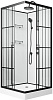 Кабина душевая Loranto CS-3008TM/W-90R, 88 х88 х204 см, черный профиль, правая купить в СОМ