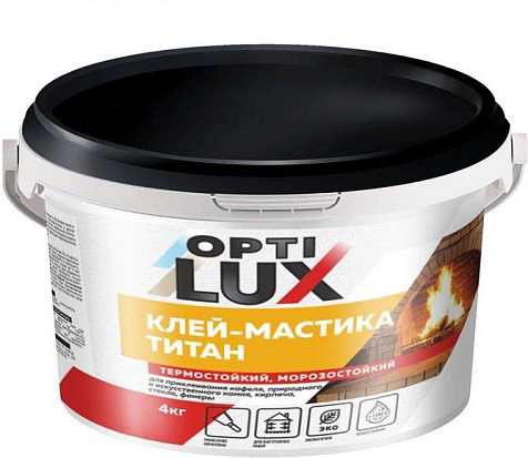 Клей-мастика Оптилюкс Титан, термостойкий, 4 кг купить в СОМ