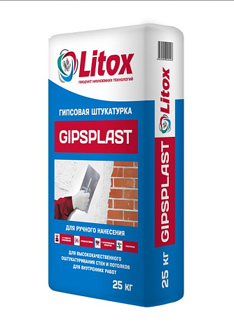 Штукатурка гипсовая ЛИТОКС GIPSPLAST,25 кг купить в СОМ