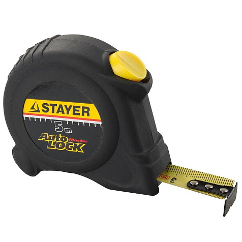 Рулетка STAYER AUTOLOCK, 5м х19мм купить в СОМ
