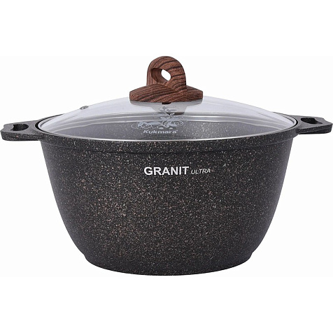 Кастрюля 3л со стеклянной крышкой Granit ultra original купить в СОМ