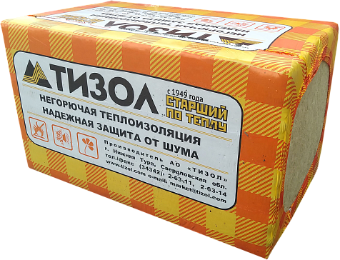 Плита минеральная ТИЗОЛ, EURO-Лайт 40 1000х600х50мм х12, 7,2м2, 0,36 м3 купить в СОМ