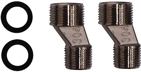 Система душевая Azario Escaro AZ-K2374GR, смеситель, тропический душ, серый графит купить в СОМ
