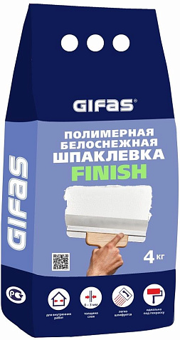Шпатлевка полимерная финишная, GIFAS Finish 4кг купить в СОМ