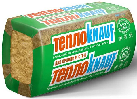 Плита минеральная ТеплоKNAUF Коттедж для кровли и стен 1230х610х100 мм, 8 шт, 0.6 м3 купить в СОМ