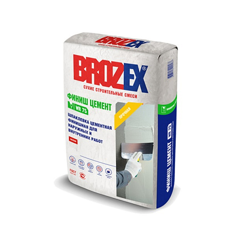 Шпаклевка цементная Brozex WR 75 финиш цемент , 20 кг купить в СОМ
