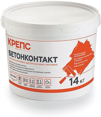 Грунтовка Бетонконтакт Крепс, 14 кг купить в СОМ