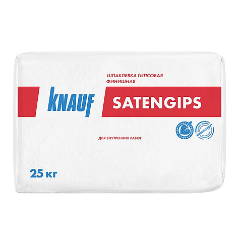 Шпатлевка гипсовая KNAUF SATENGIPS, 25 кг купить в СОМ