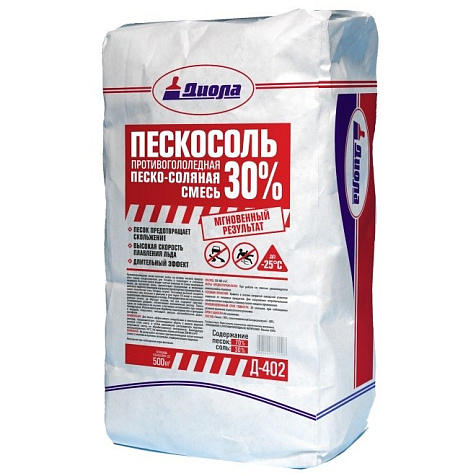 Противогололедная пескосоляная смесь Пескосоль 30% Д-402, 8кг купить в СОМ