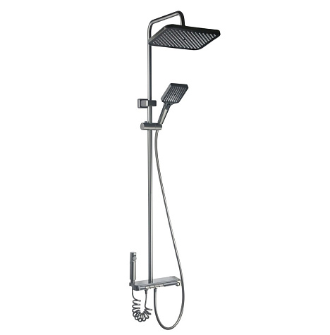 Система душевая G-lauf SEA16-B001MG, тропический душ, смеситель, графит купить в СОМ