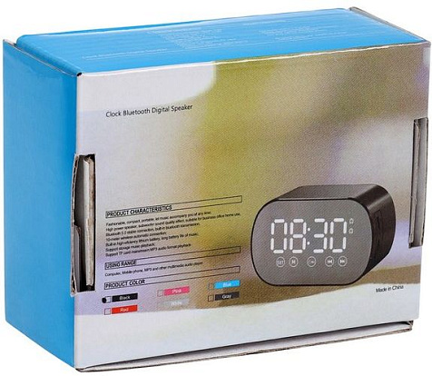 Будильник электронный USB, Bluetooth карта памяти чёрный купить в СОМ